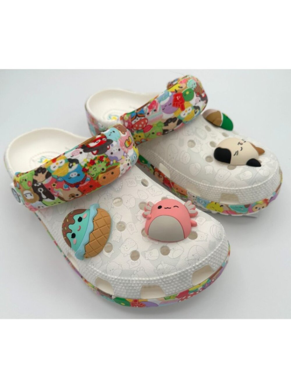 Crocs Squishmallows Clogs M8 W10 White Colorful Classic Cartoon Shoe Charms NEW - Picture 3 of 16